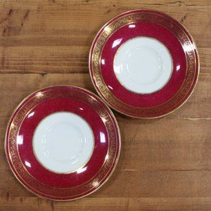 Royal Cauldon Tiffany & Co 6" Saucers, set of 2